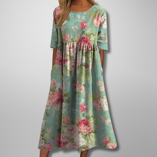 Christa– Women Floral Print Maxi Dress - Image 2