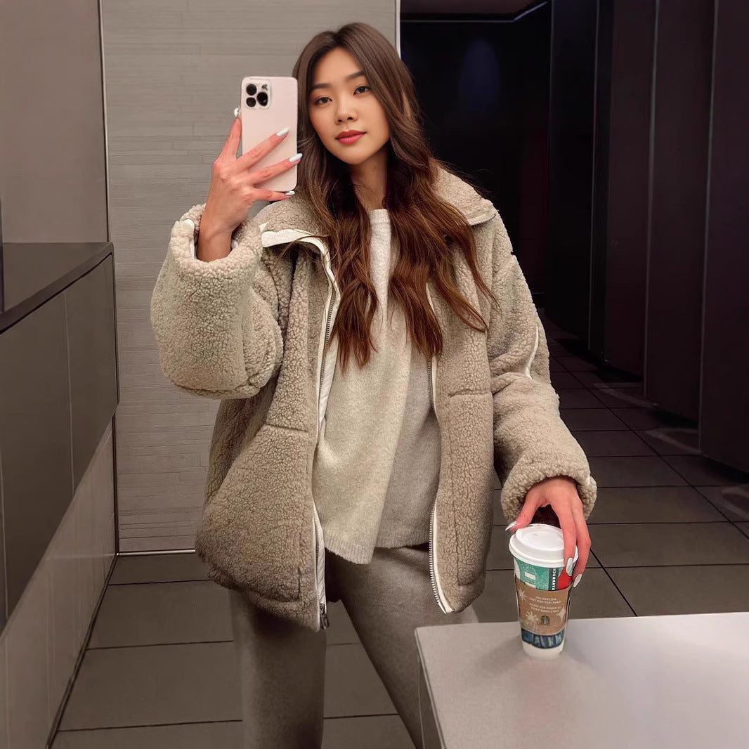 Lena – Damska kurtka teddy z polaru