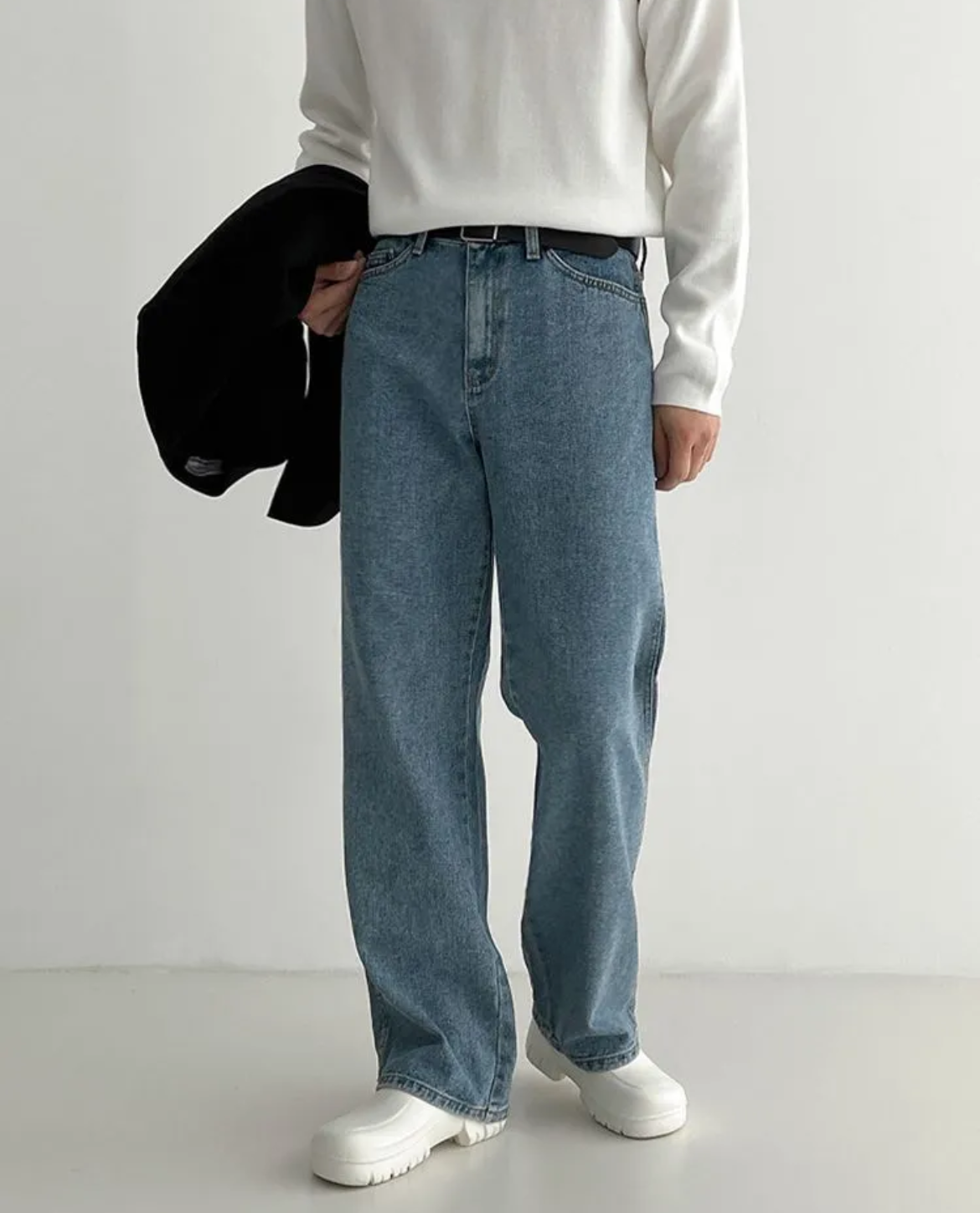 Adrian – Męskie jeansy o luźnym kroju wide leg