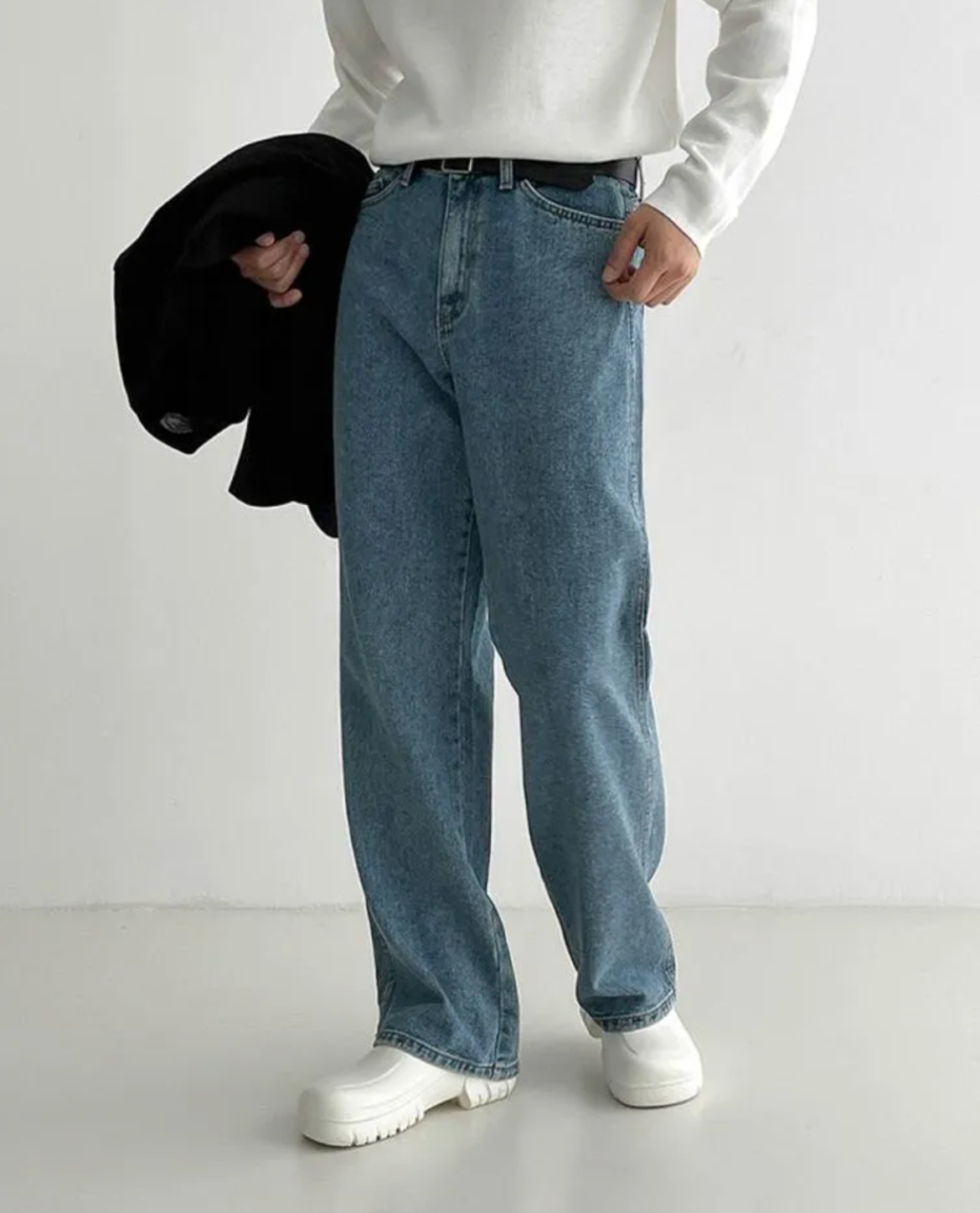 Adrian – Męskie jeansy o luźnym kroju wide leg