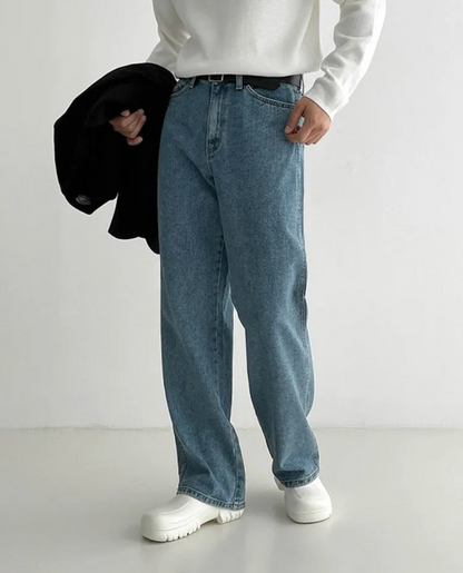 Adrian – Męskie jeansy o luźnym kroju wide leg