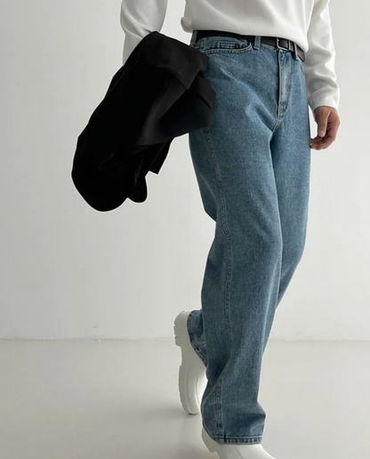 Adrian – Męskie jeansy o luźnym kroju wide leg