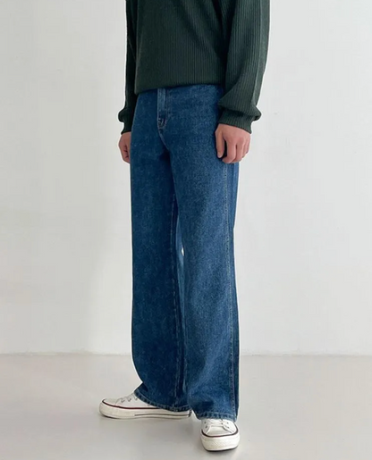 Adrian – Męskie jeansy o luźnym kroju wide leg