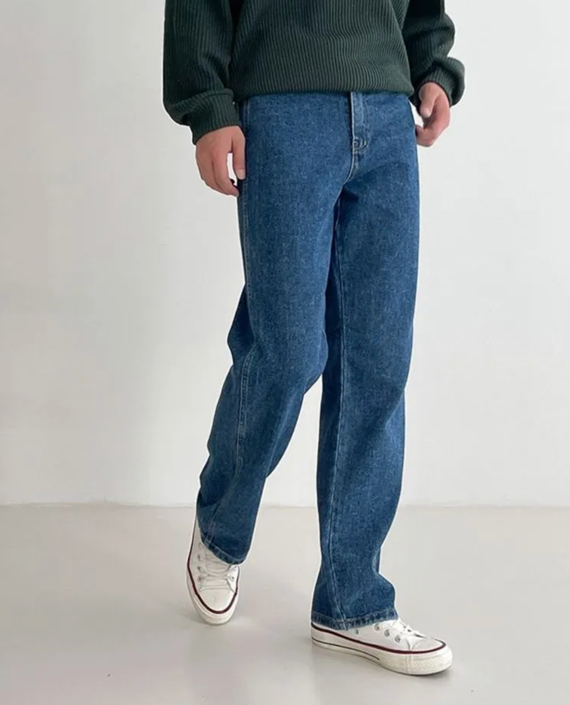 Adrian – Męskie jeansy o luźnym kroju wide leg