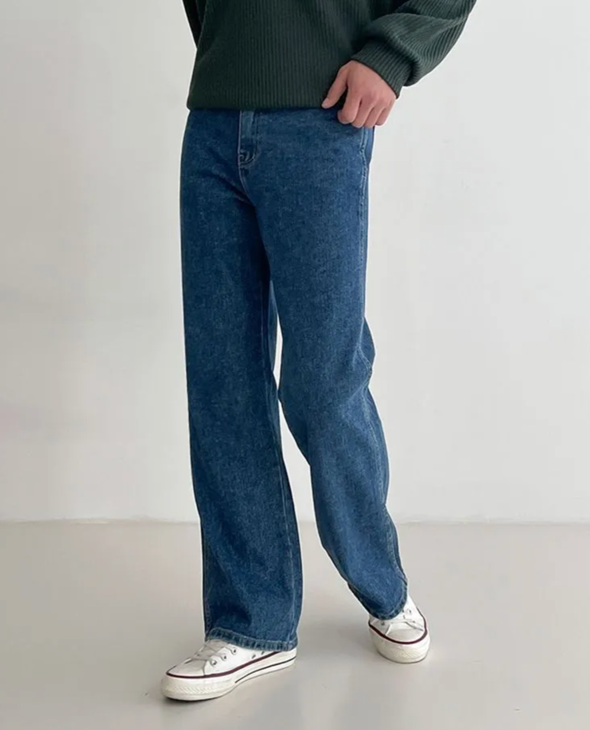 Adrian – Męskie jeansy o luźnym kroju wide leg