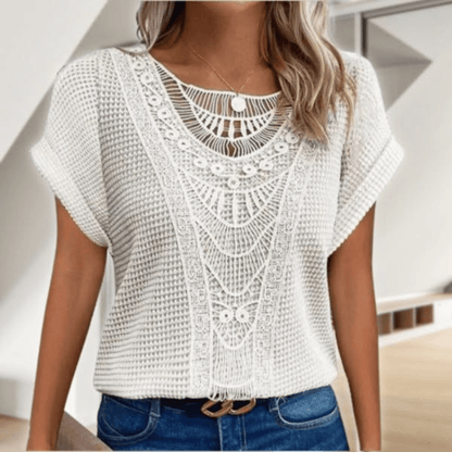 Isabella – Elegancka bluzka inspirowana stylem Ibizy