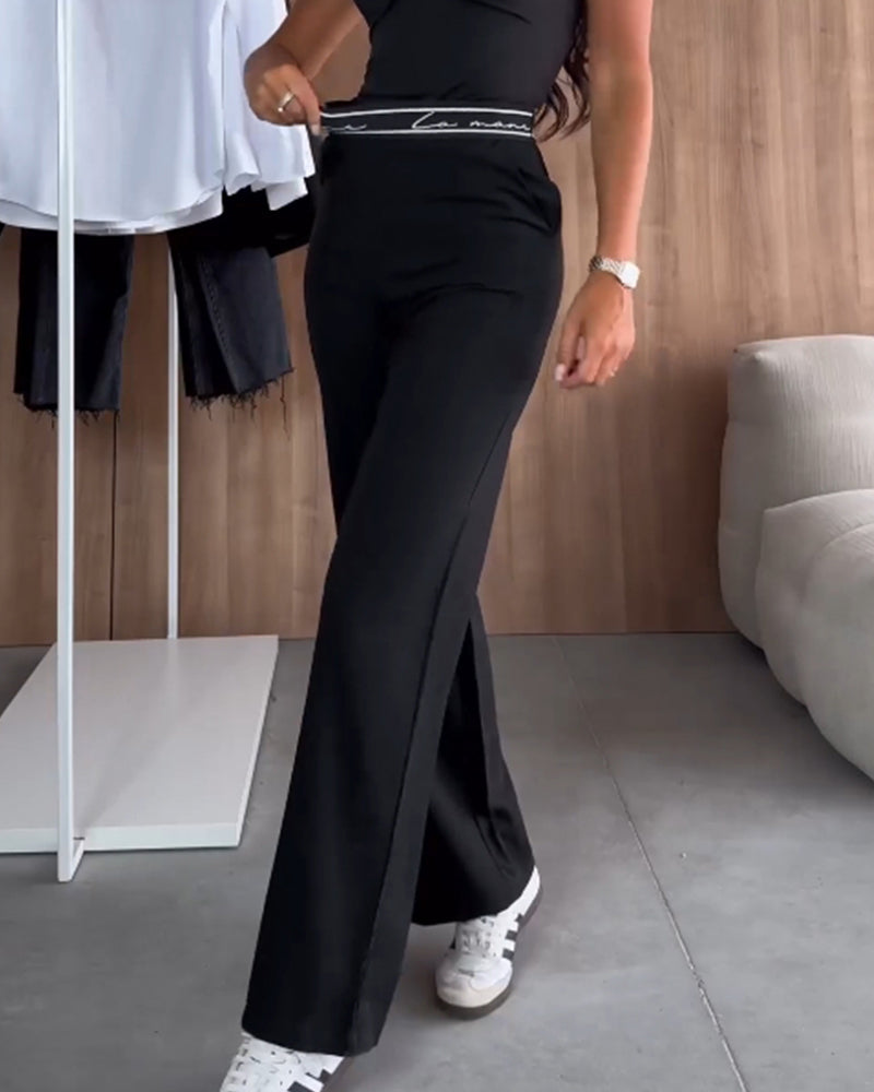 Julia – Stylish Straight Trousers with Zip Blazer - Image 6
