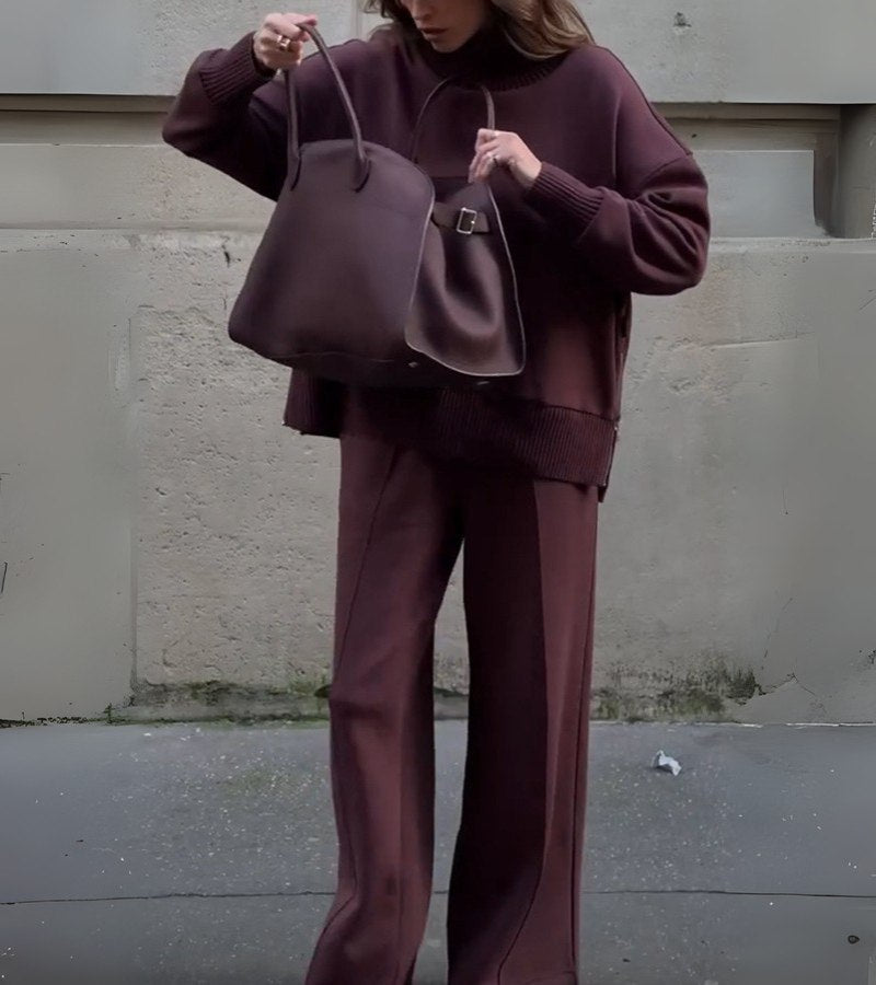 Sofia – Damski elegancki komplet dzianinowy o luźnym kroju