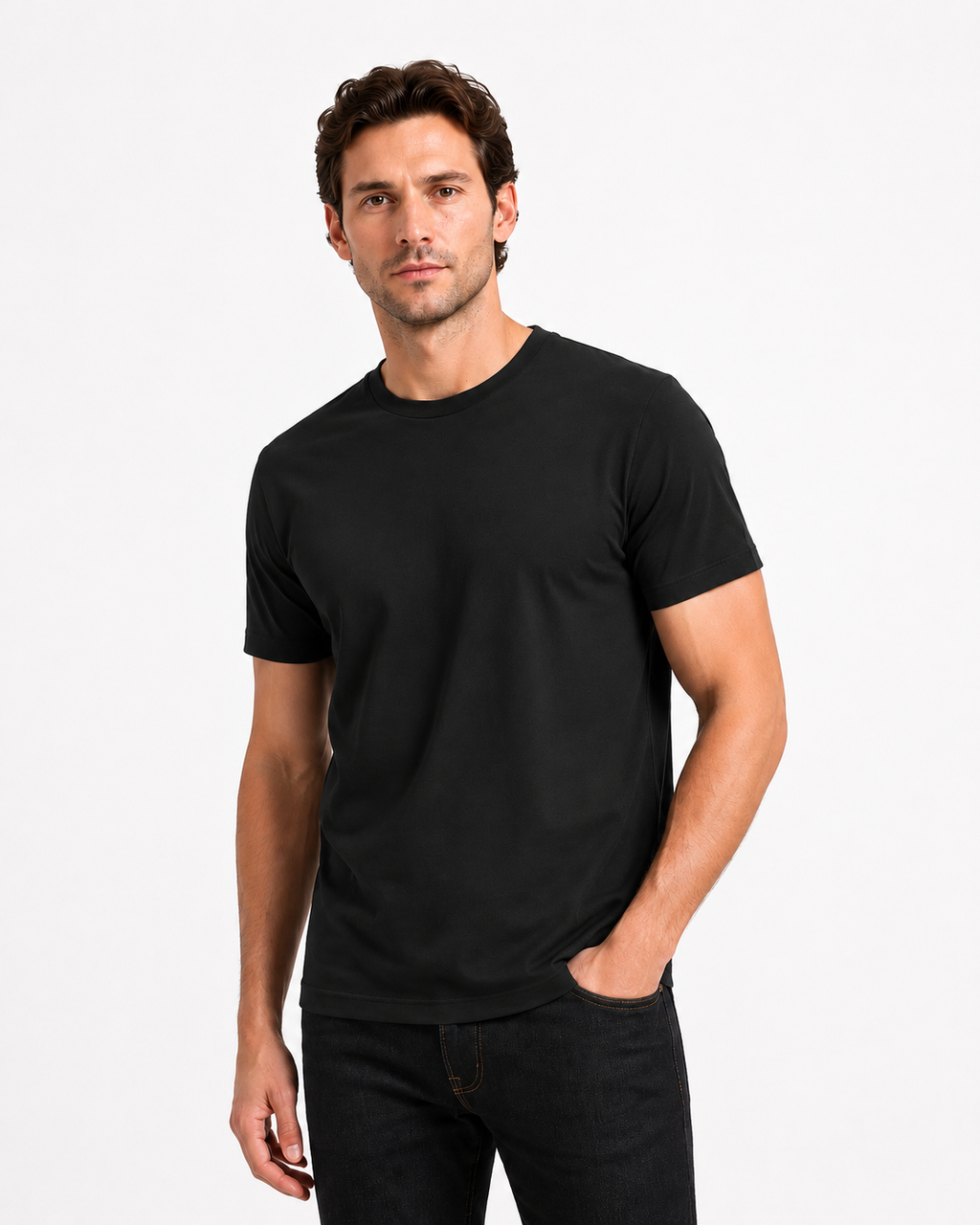 Regular Fit Crew Neck Cotton T-Shirt - Image 7