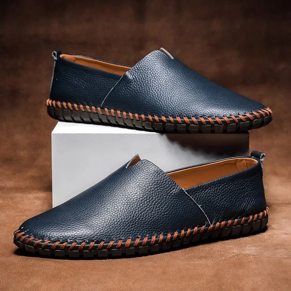 Sven – Pebbled-grain Slip-On Shoes - Image 1