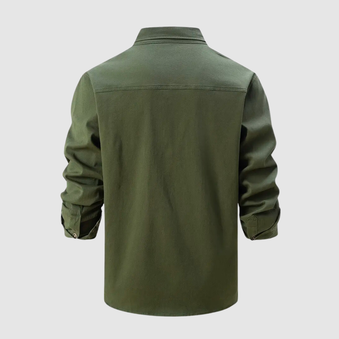 Manuel – Męska Koszula Slim Fit z Zapięciem na Guziki