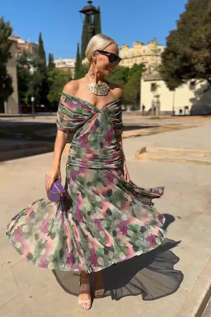 Kirsten – Elegant Off-Shoulder Maxi Dress for Women - Image 3