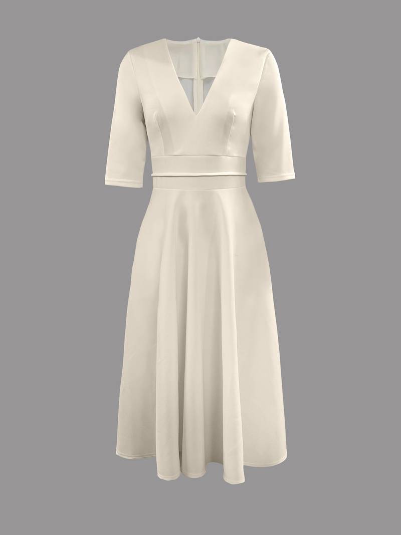 Verena – Women's White Wedding Guest Dress - Image 5