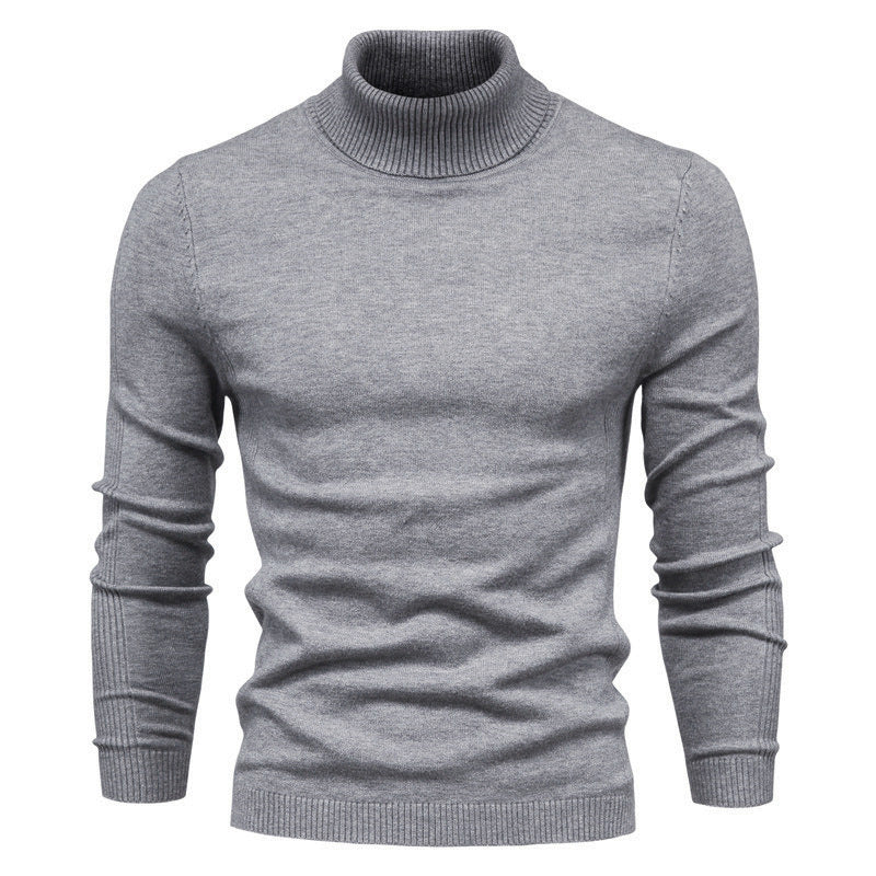 Álvaro – Dopasowany dzianinowy golf o knit look męski