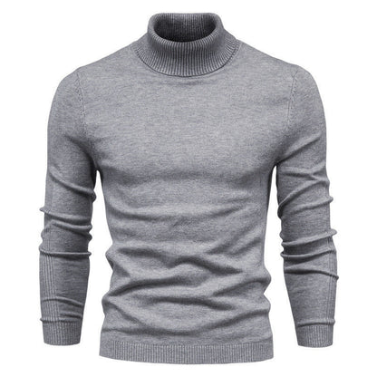 Álvaro – Dopasowany dzianinowy golf o knit look męski
