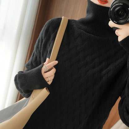 Amelia – Damski sweter kaszmirowy z golfem
