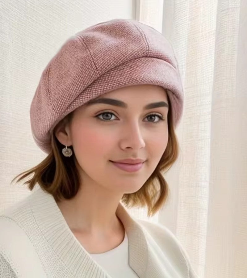 Isabela – Stylowy Beret w Pepitkę Damski