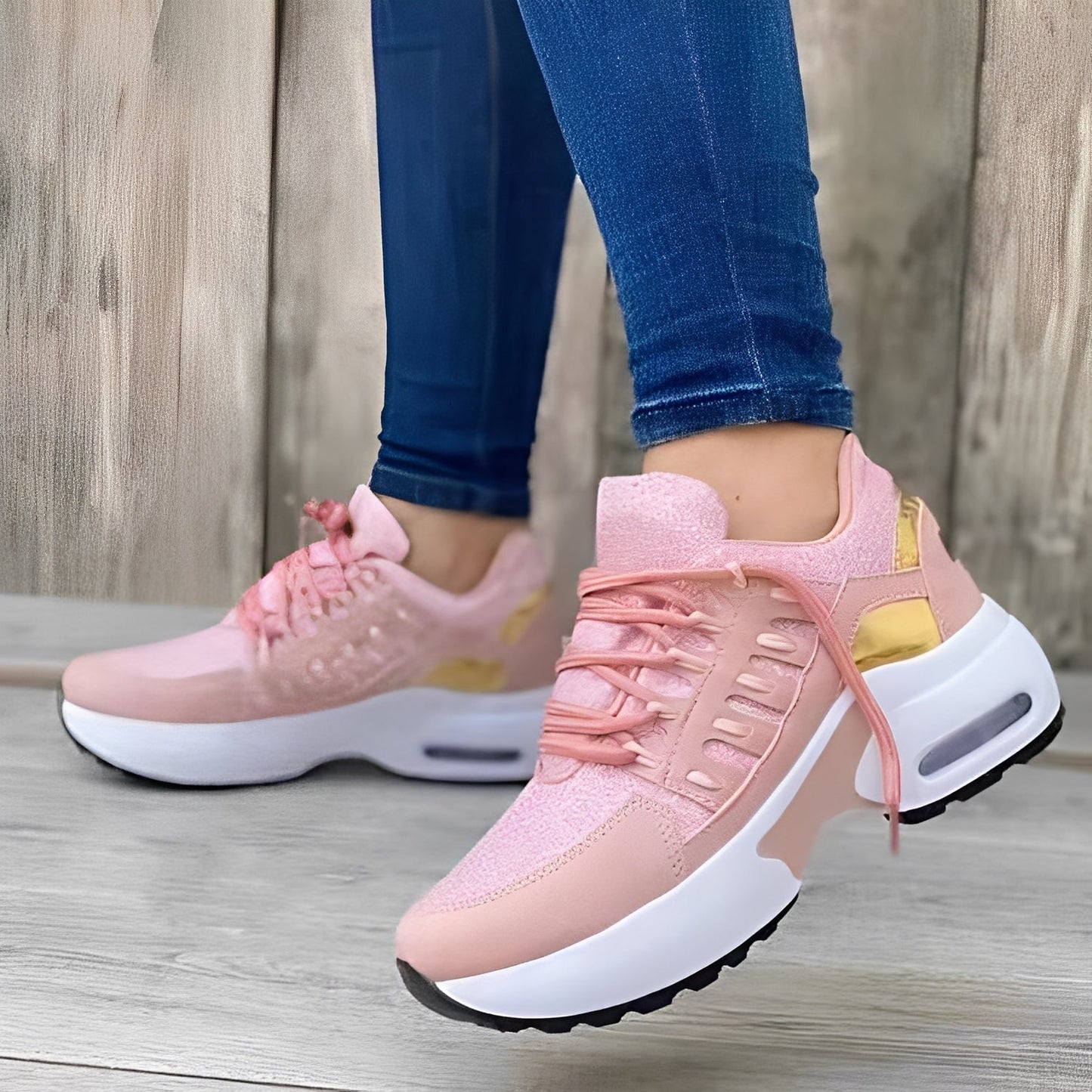 Nova – Buty sportowe damskie sneakersy na platformie casual