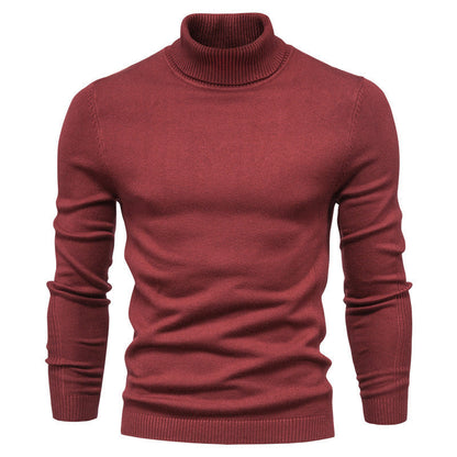 Álvaro – Dopasowany dzianinowy golf o knit look męski