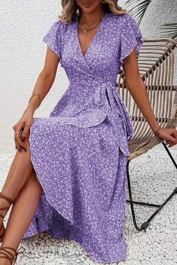 Wrap Dress for Women with Flattering Ruffle Hem - Image 16