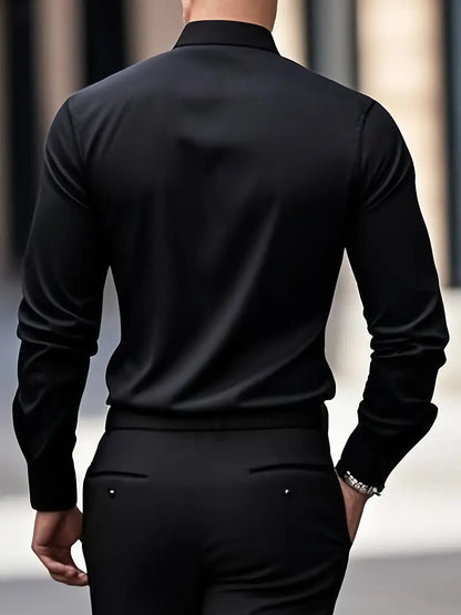 Daniel - Męska koszula slim fit z długim rękawem