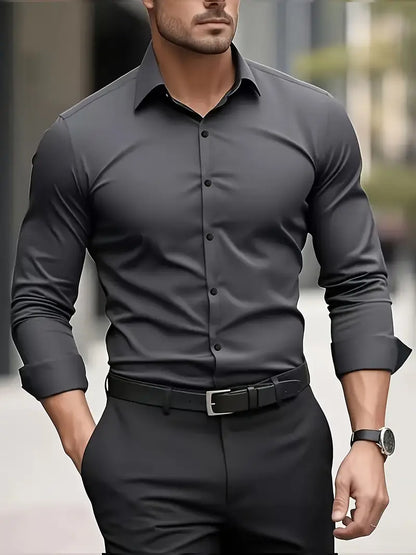 Daniel - Męska koszula slim fit z długim rękawem
