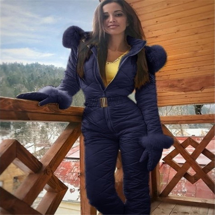 Serena - Damski kombinezon narciarski ocieplany elegancki zimowy