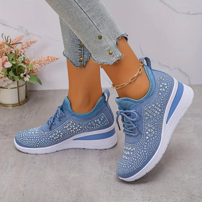 Ariana - Sneakersy damskie zdobione kryształkami