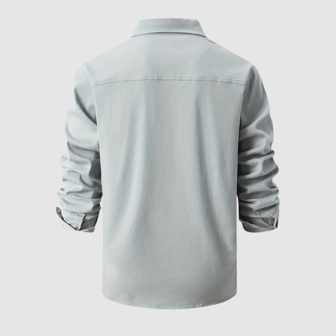 Manuel – Męska Koszula Slim Fit z Zapięciem na Guziki