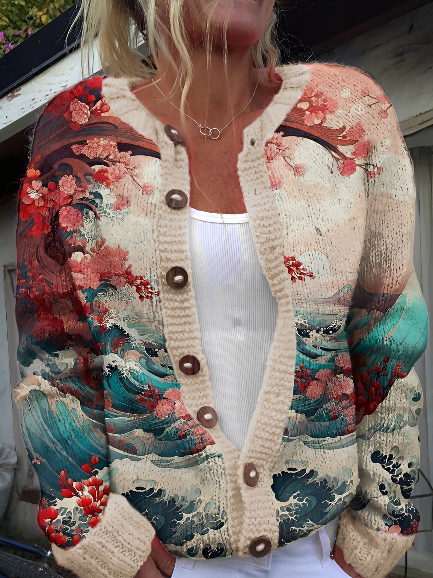 Katia – Kardigan damski w koty rozpinany casual