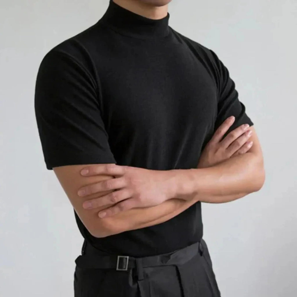 Tobias – High Neck Fitted T-Shirt - Image 3