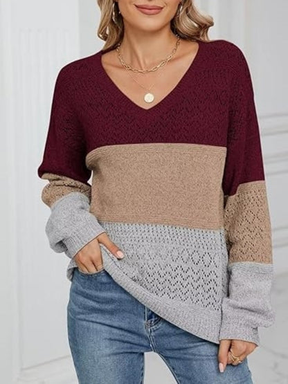 Elvina – Sweter damski z dekoltem V