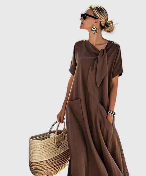 Christina – Women Casual Loose with Pockets Dress - Image 2