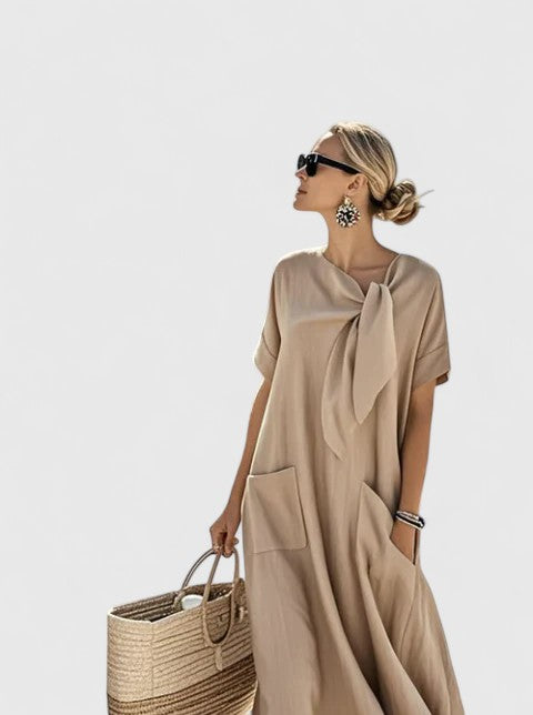 Christina – Women Casual Loose with Pockets Dress - Image 4