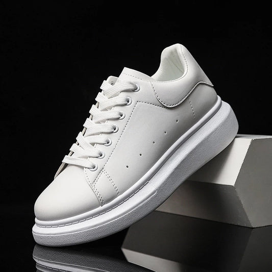Oliver – Sneakersy białe uniseks z grubą podeszwą
