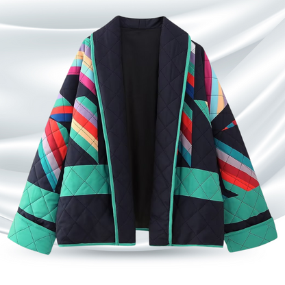 Luna – Damska Bawełna pikowana kurtka kimono w stylu boho