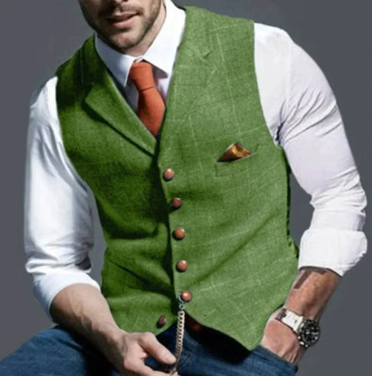 Oliver – Kamizelka męska garniturowa slim fit z kieszonką