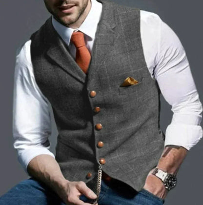Oliver – Kamizelka męska garniturowa slim fit z kieszonką