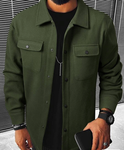 Daniel - Koszula bawełna overshirt męska z kieszeniami