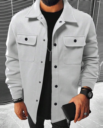 Daniel - Koszula bawełna overshirt męska z kieszeniami