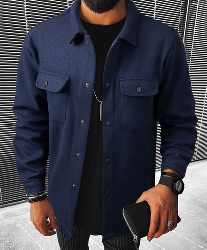 Daniel - Koszula bawełna overshirt męska z kieszeniami