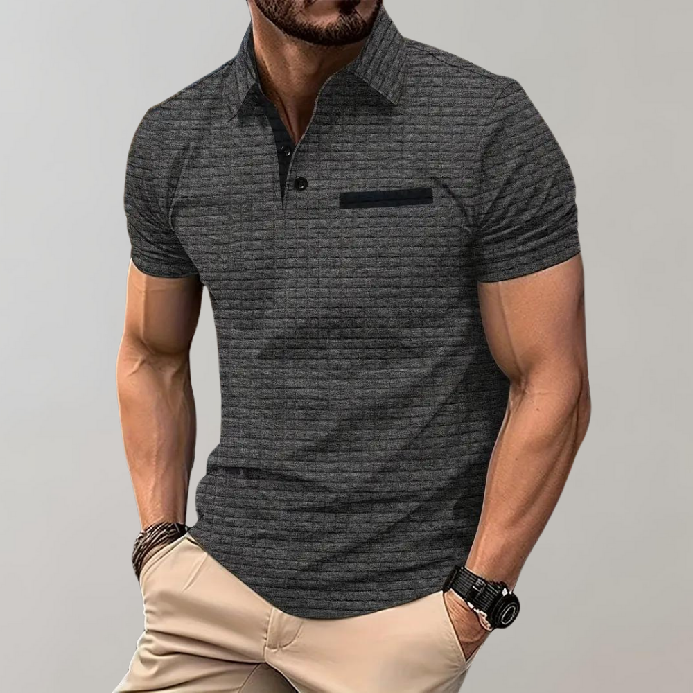 Oskar – Stylish Short Sleeve Polo Shirt - Image 6