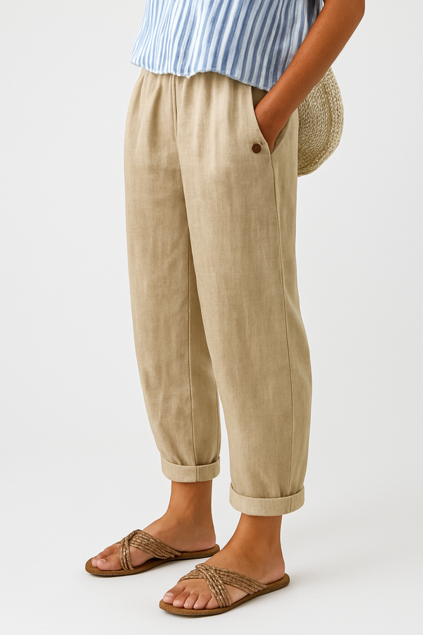 Daniela – Relaxed Side Seam Pockets Trousers - Image 1