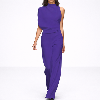 Marta – Damski kombinezon elegancki z szerokimi nogawkami