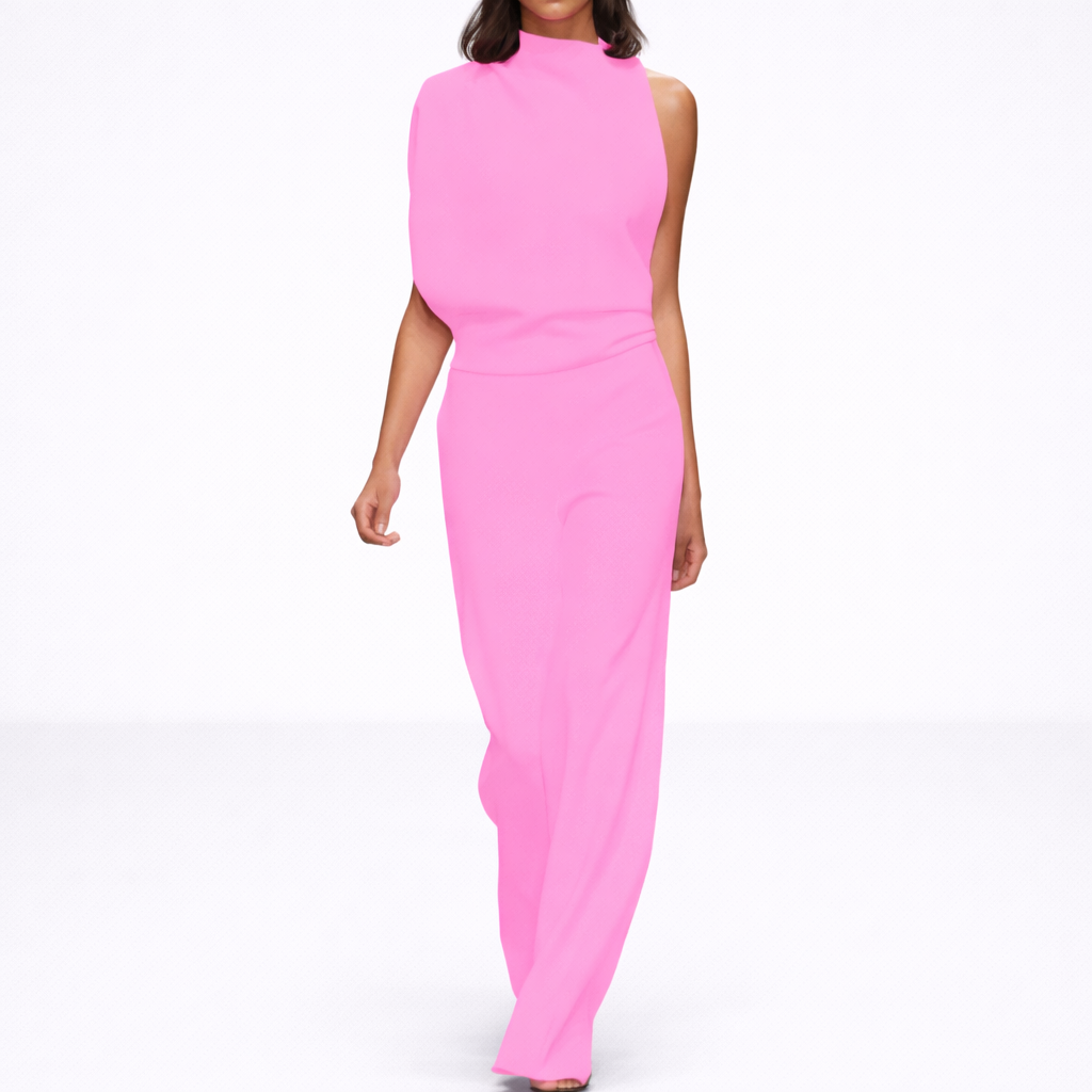 Marta – Damski kombinezon elegancki z szerokimi nogawkami