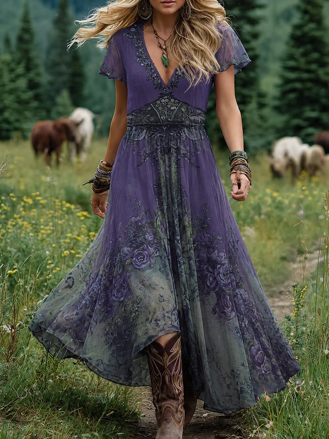 Emma – Elegancka sukienka damska w stylu boho