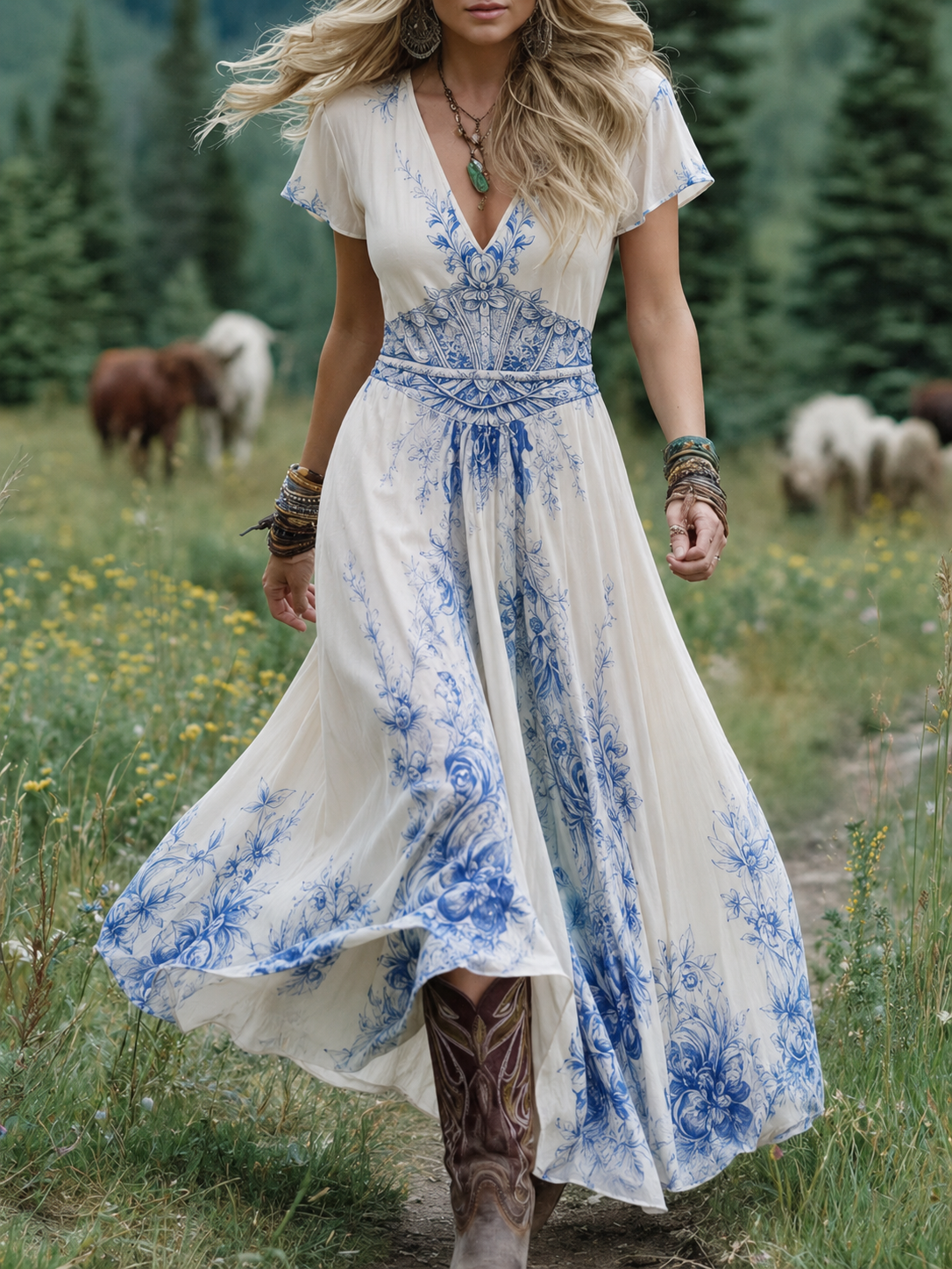 Emma – Elegancka sukienka damska w stylu boho