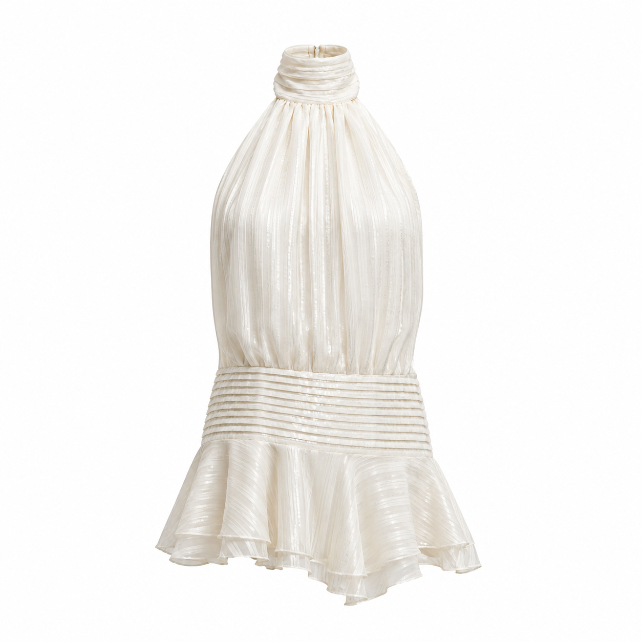 Amelie – Letnia sukienka z plisowanym dekoltem typu halter