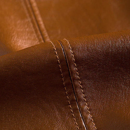 Oliwier – Męska skórzana marynarka casualowa