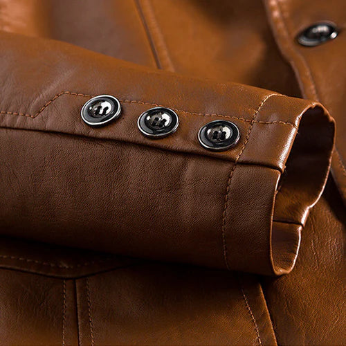 Oliwier – Męska skórzana marynarka casualowa